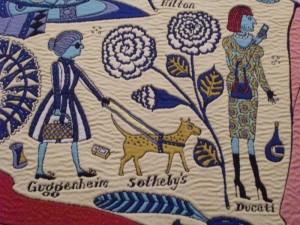 Detail of Walthamstow Tapestry by Grayson Perry